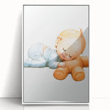 Sleeping Baby Nursery Wall Art - Framed Baby Room Print