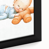 Sleeping Baby Nursery Wall Art - Framed Baby Room Print