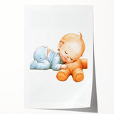 Sleeping Baby Nursery Wall Art - Framed Baby Room Print