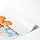 Sleeping Baby Nursery Wall Art - Framed Baby Room Print