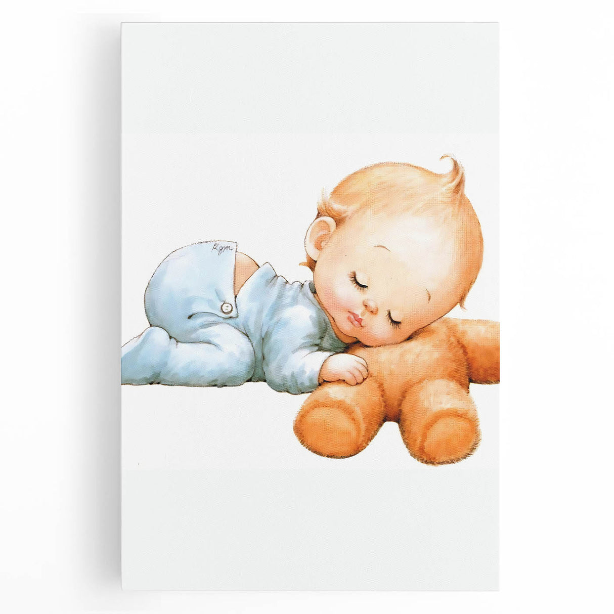 Sleeping Baby Nursery Wall Art - Framed Baby Room Print