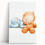Sleeping Baby Nursery Wall Art - Framed Baby Room Print