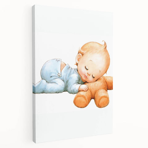 Sleeping Baby Nursery Wall Art - Framed Baby Room Print