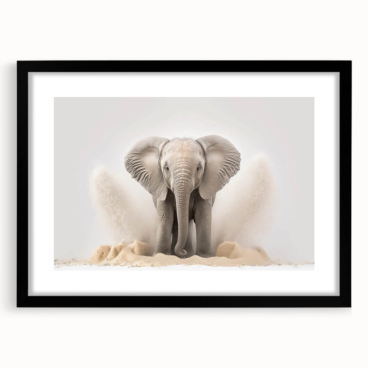 Adorable Baby Elephant Wall Art - Perfect for Kids Room Decor