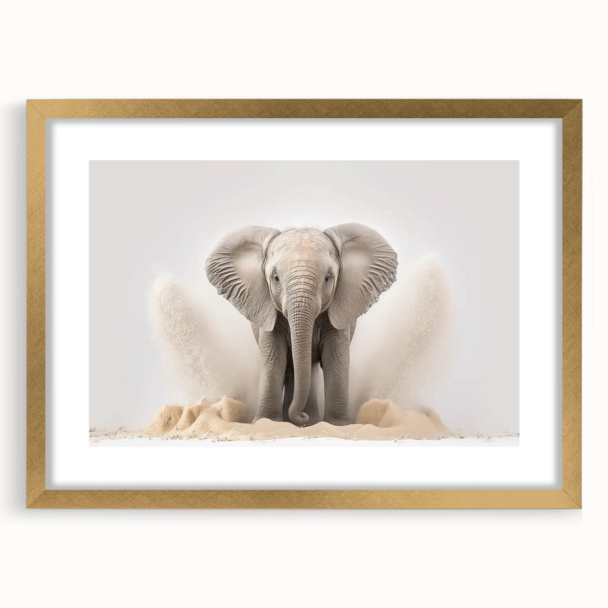 Adorable Baby Elephant Wall Art - Perfect for Kids Room Decor