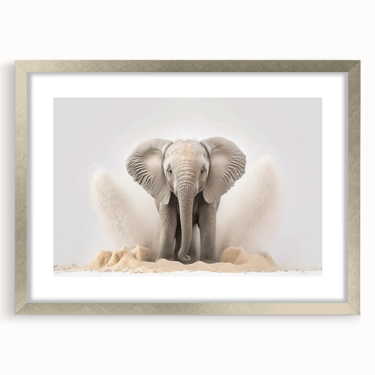 Adorable Baby Elephant Wall Art - Perfect for Kids Room Decor