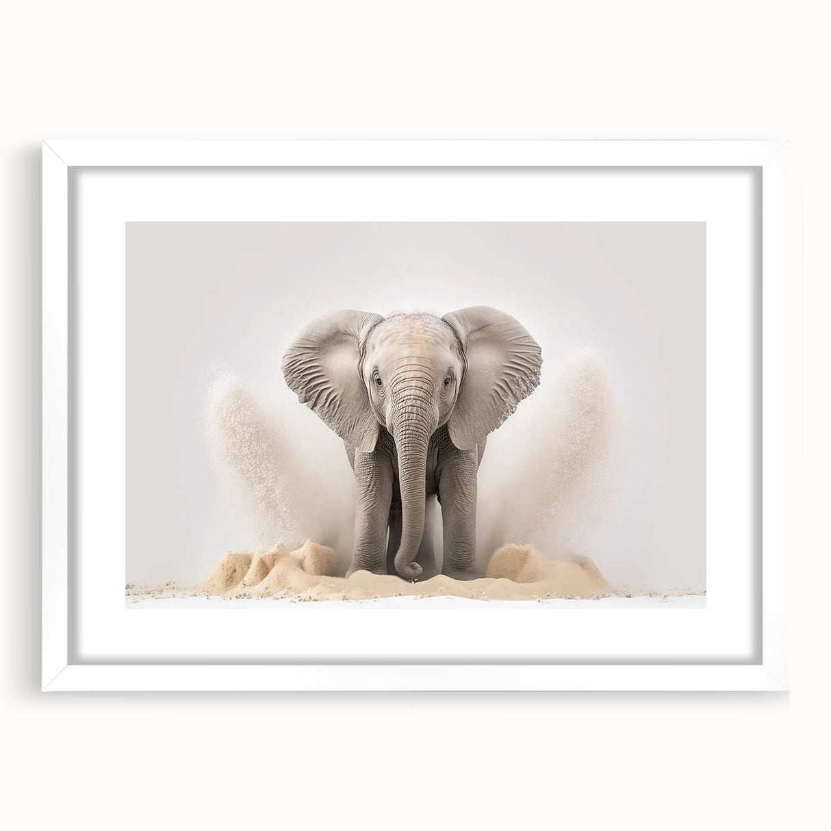 Adorable Baby Elephant Wall Art - Perfect for Kids Room Decor