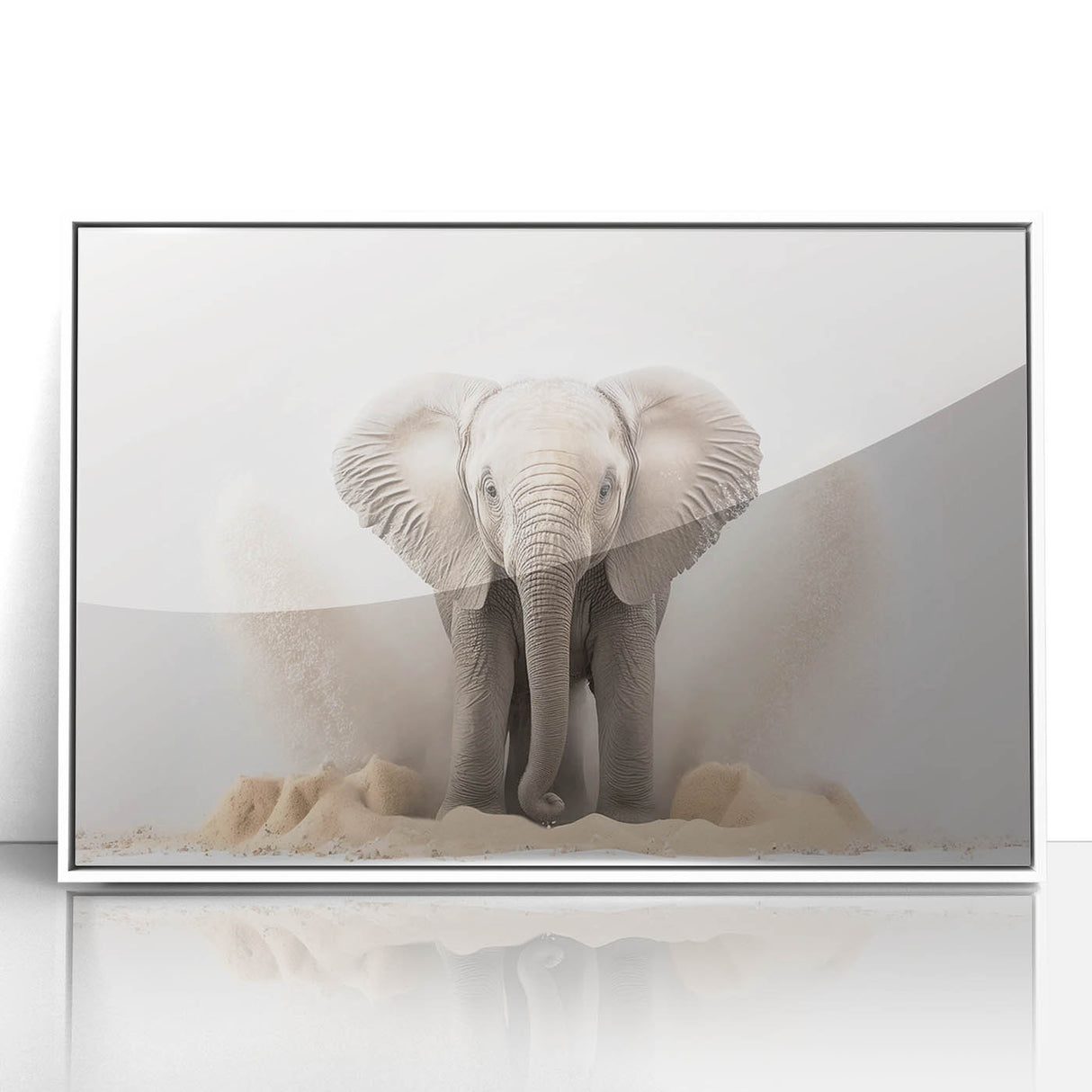 Adorable Baby Elephant Wall Art - Perfect for Kids Room Decor