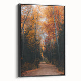 Black and white framed canvas depicting a vintage landscape scene, ideal for bedroom wall decor.