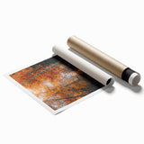 Extra large rolled print featuring a fall-themed floral design in warm earth tones.