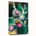 Large abstract wall art on acrylic glass depicting vibrant spring themes, ideal for bedroom or dining room decor.
