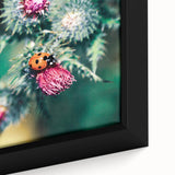 Extra large framed canvas featuring textured, colorful art with black accents, ideal for living room decor.