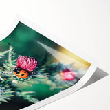 Extra large rolled print featuring line art flowers in soft pastel shades, ideal for large living room wall art.