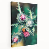 Spring-themed abstract art on a large stretched canvas with green and yellow hues, suitable for kitchen wall art.