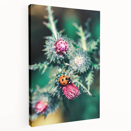Spring-themed abstract art on a large stretched canvas with green and yellow hues, suitable for kitchen wall art.