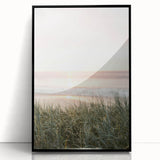 Large abstract wall art featuring summer-inspired colors on a black framed acrylic, suitable for modern living room decor.