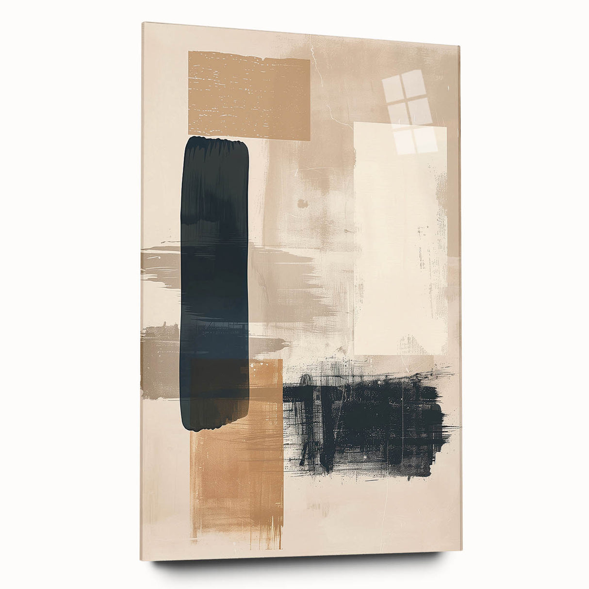 Mid Century Modern Geometric Art - Neutral Abstract Minimalist Decor