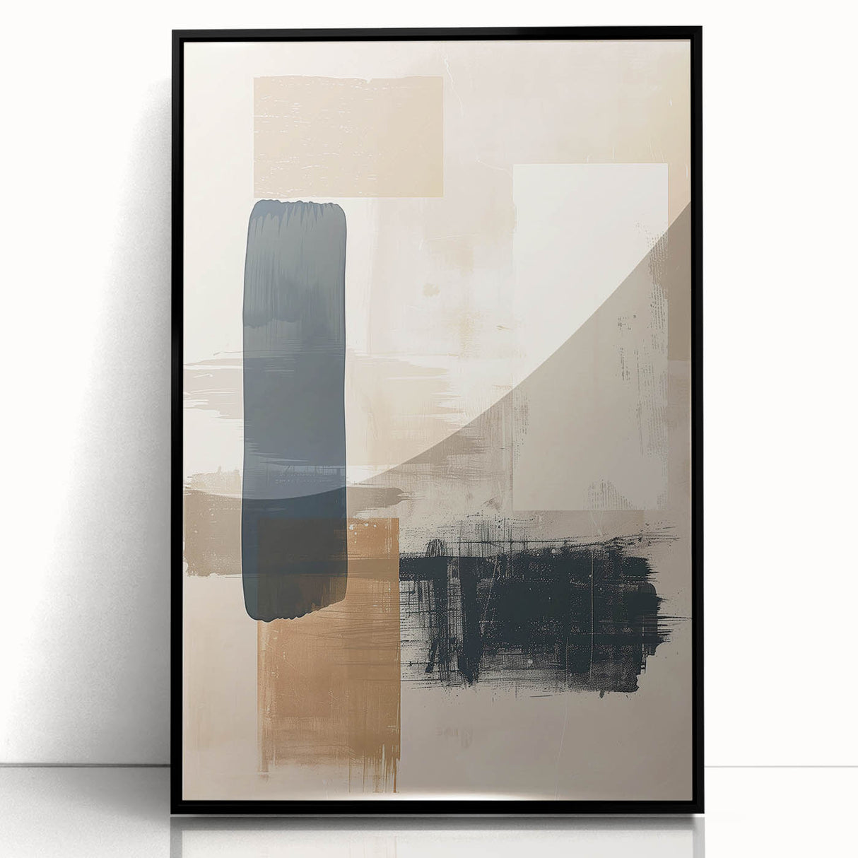 Mid Century Modern Geometric Art - Neutral Abstract Minimalist Decor