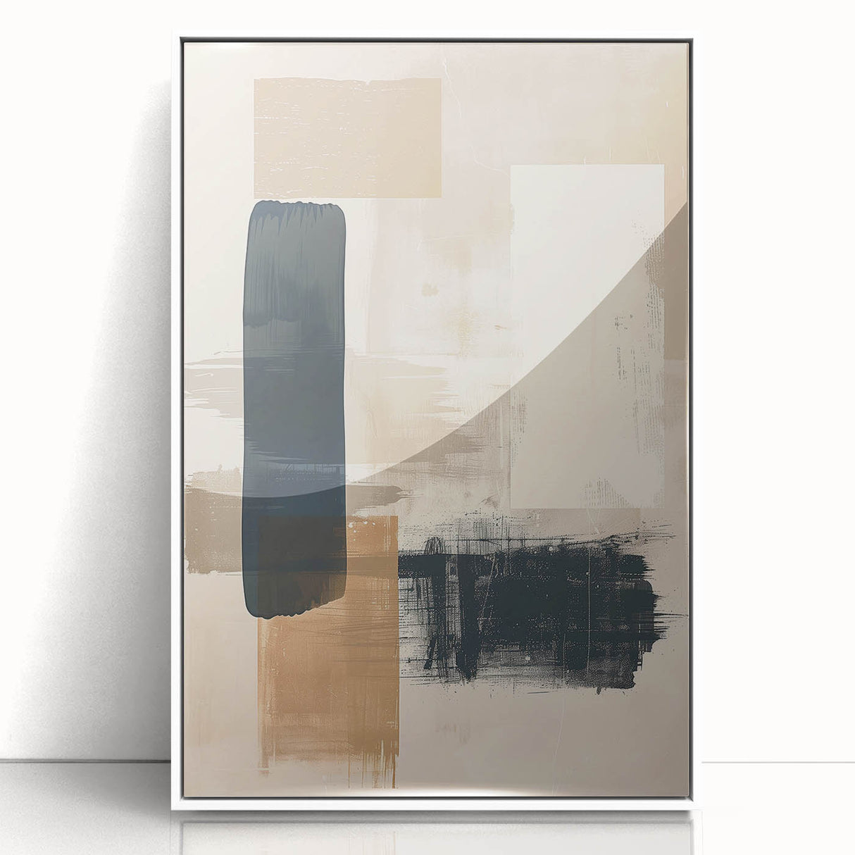 Mid Century Modern Geometric Art - Neutral Abstract Minimalist Decor