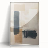 Mid Century Modern Geometric Art - Neutral Abstract Minimalist Decor