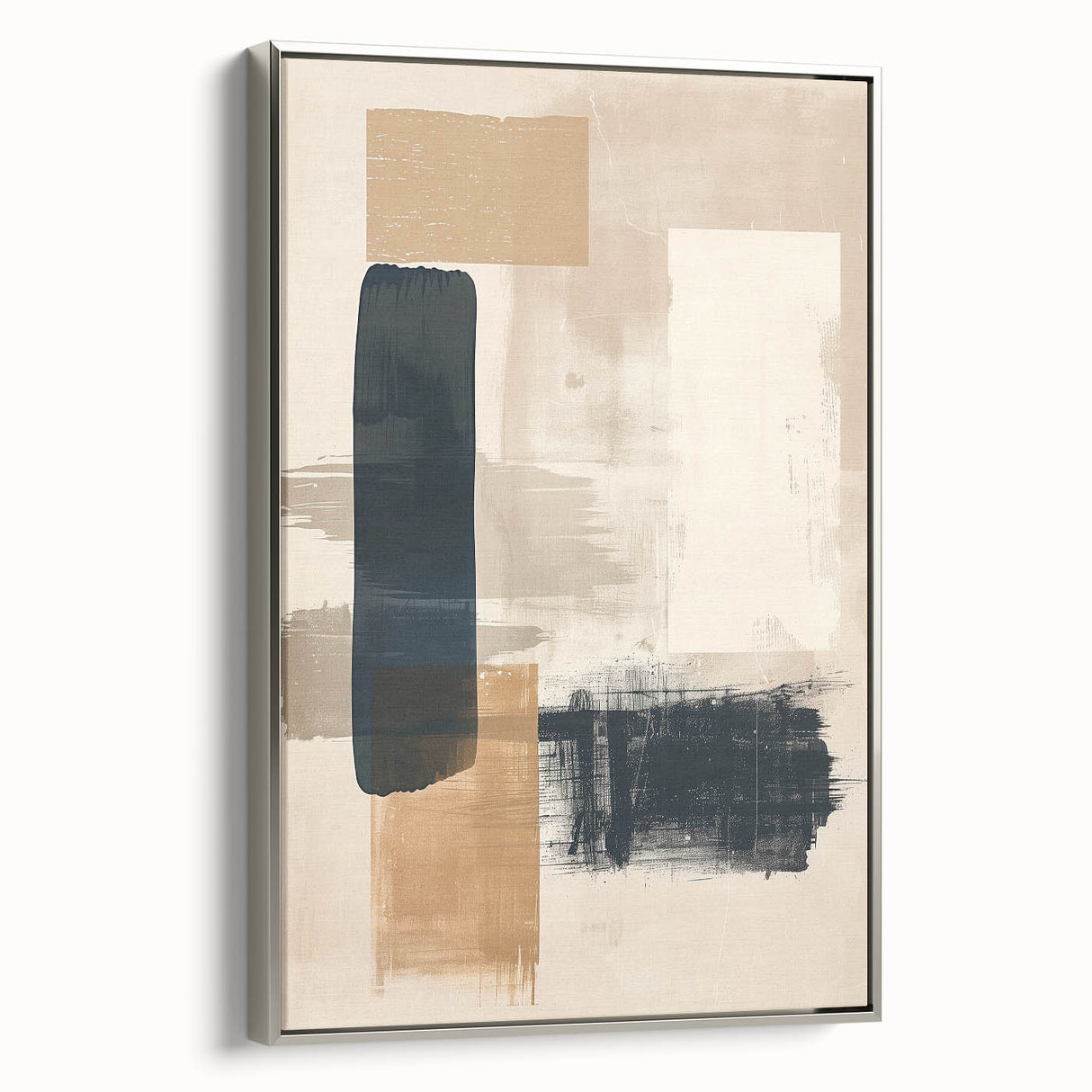 Mid Century Modern Geometric Art - Neutral Abstract Minimalist Decor