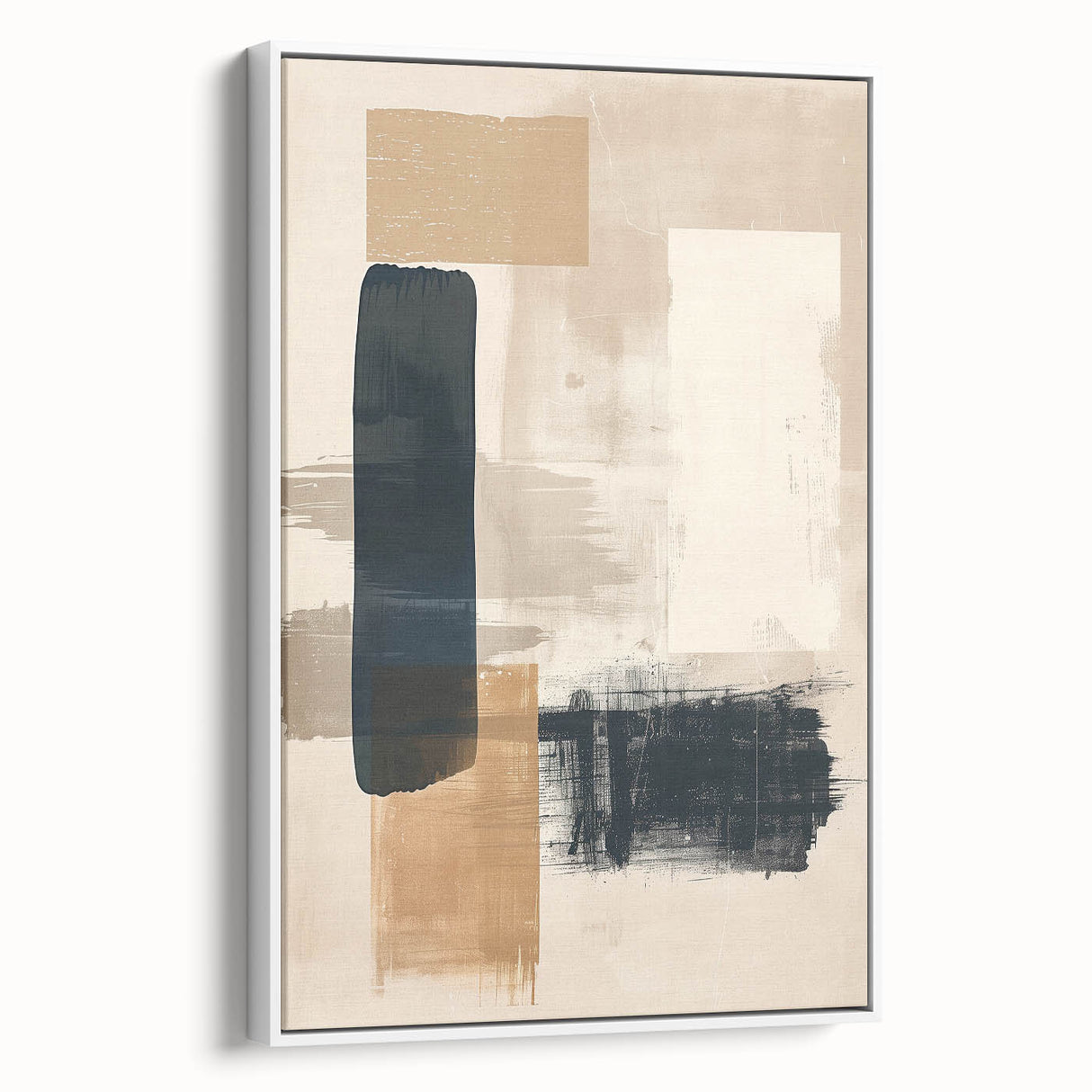 Mid Century Modern Geometric Art - Neutral Abstract Minimalist Decor