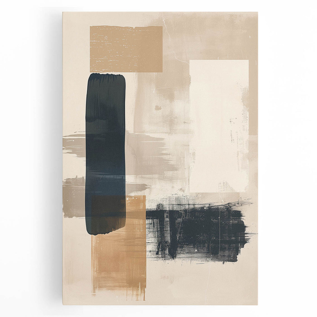 Mid Century Modern Geometric Art - Neutral Abstract Minimalist Decor