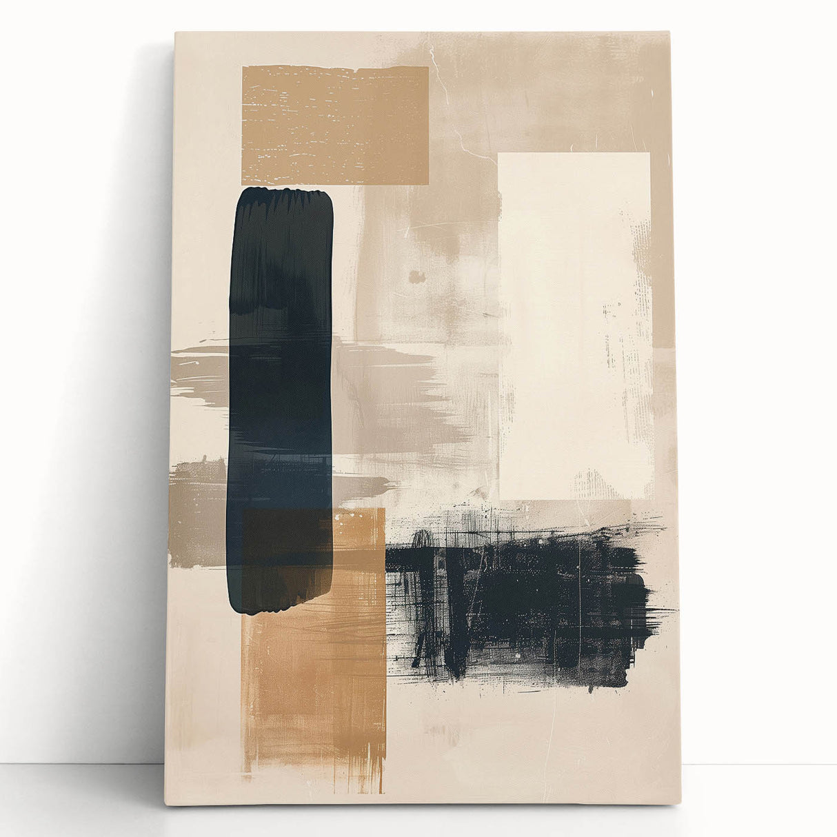Mid Century Modern Geometric Art - Neutral Abstract Minimalist Decor