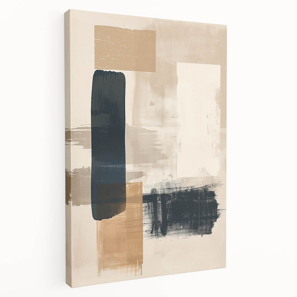 Mid Century Modern Geometric Art - Neutral Abstract Minimalist Decor