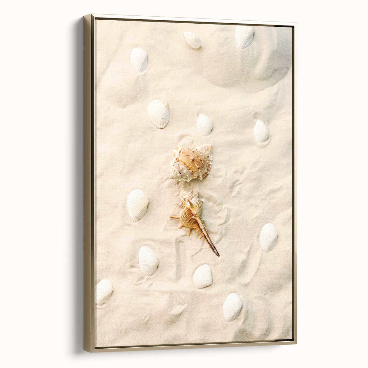 Vintage-style landscape painting on a framed canvas, featuring a serene summer scene in muted gold and black tones.