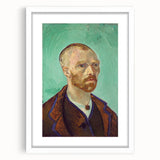 Textured abstract art print of swirling blues and yellows on a white framed canvas, ideal for bedroom art.