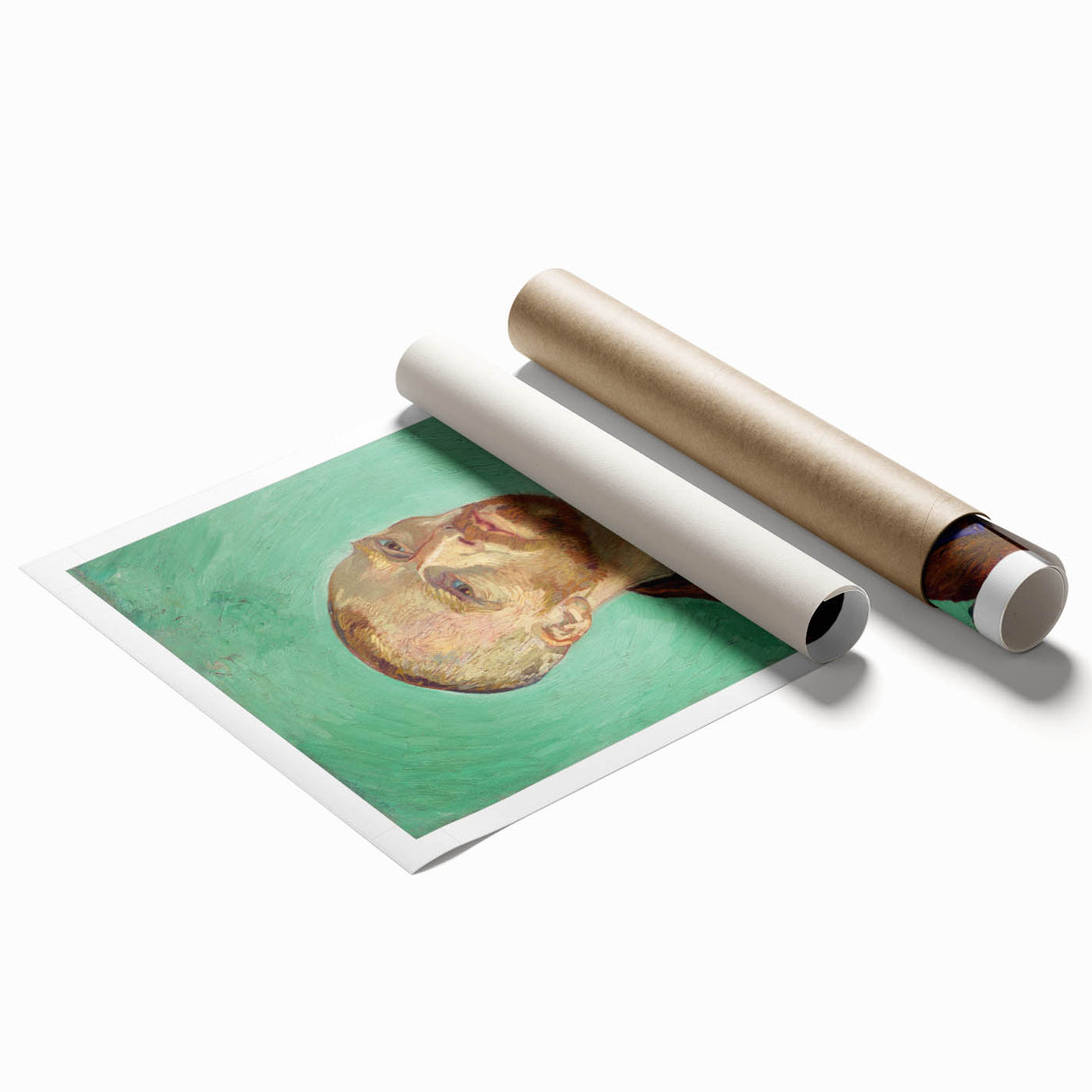 Extra large rolled canvas print featuring a floral design in soft pastel shades.