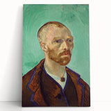 Large black and white print of Van Gogh's painting on stretched canvas, suitable for kitchen wall art.