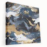 Abstract strokes wall art on stretched canvas showcasing vibrant colors and dynamic brushwork. Ideal for modern decor in living spaces or offices.