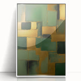 Framed abstract strokes wall art in white acrylic, showcasing vibrant colors and dynamic patterns, perfect for modern home decor and artistic expression.