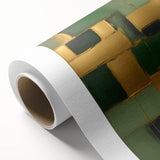 Abstract strokes wall art design on rolled canvas, showcasing vibrant colors and dynamic patterns, ideal for modern home decor. Packaged securely in a cardboard tube for safe delivery.