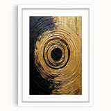 Abstract wall art print featuring vibrant strokes in bold colors, framed in white with a mat, perfect for modern home decor. Ideal for enhancing living spaces.