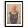 Modern Wall Art - Štefan Polkoráb’s Girl in Folk Costume Print