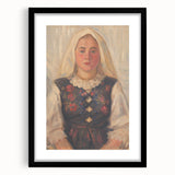 Modern Wall Art - Štefan Polkoráb’s Girl in Folk Costume Print
