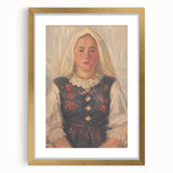 Modern Wall Art - Štefan Polkoráb’s Girl in Folk Costume Print