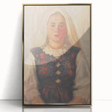 Modern Wall Art - Štefan Polkoráb’s Girl in Folk Costume Print