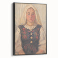 Modern Wall Art - Štefan Polkoráb’s Girl in Folk Costume Print
