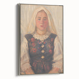 Modern Wall Art - Štefan Polkoráb’s Girl in Folk Costume Print