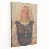 Modern Wall Art - Štefan Polkoráb’s Girl in Folk Costume Print