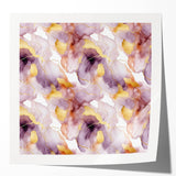 Abstract wall art print showcasing vibrant strokes in shades of blue, pink, and gold, perfect for modern home decor. Ideal for enhancing living spaces and creative environments.