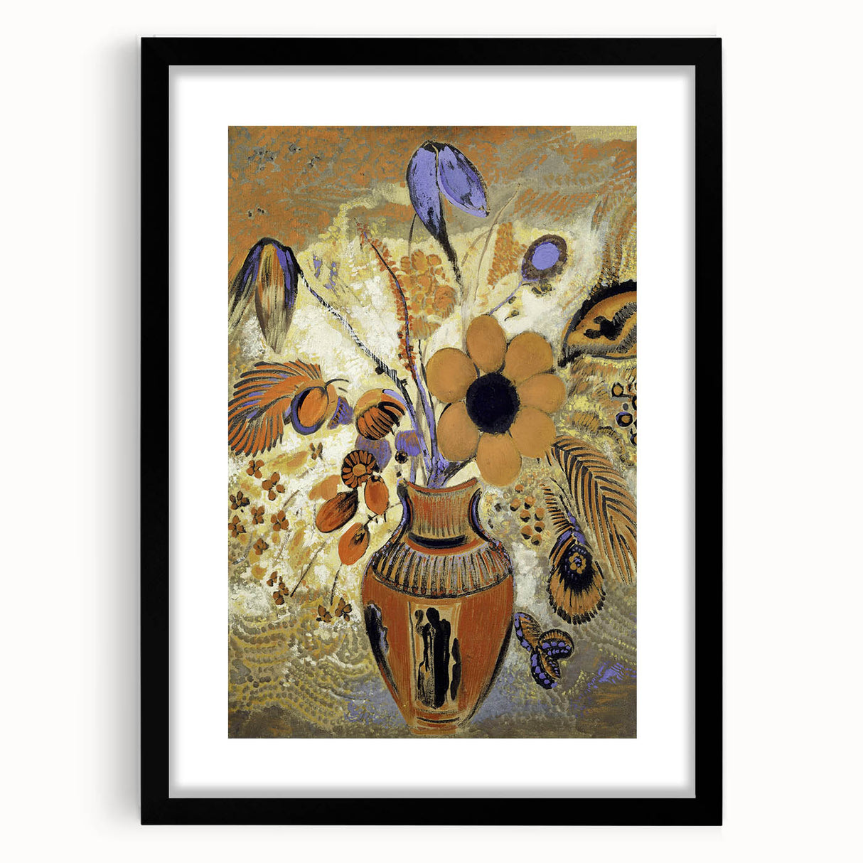 Modern Wall Art - Odilon Redon’s Etruscan Vase with Flowers Print