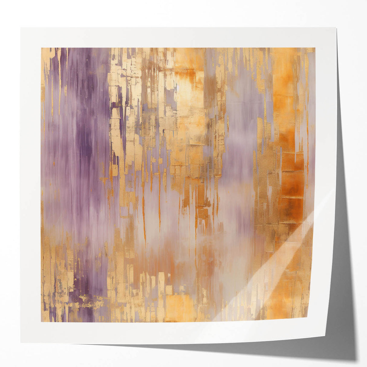 Abstract wall art featuring vibrant strokes in shades of blue, pink, and gold, designed for modern home decor. Perfect for enhancing any living space with a contemporary touch.