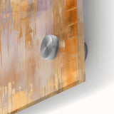 Close-up of abstract strokes wall art design in vibrant colors on acrylic glass, showcasing unique textures and artistic details, ideal for modern home decor.