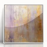 Framed abstract strokes wall art in white acrylic, showcasing fluid brush patterns in soft pastels, perfect for modern home decor and aesthetic enhancement.