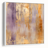 Framed canvas wall art showcasing abstract strokes in soft white and muted tones, perfect for modern home decor. Side view highlights its elegant profile and textured finish, ideal for enhancing any living space.